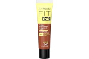 ‎MAYBELLINE Maybelline Fit Me Tinted Moisturizer, Fresh Feel, natürliche Abdeckung, 12 Stunden Feuchtigkeit, vereinigt den Hautton, kaschiert Unvollkommenheiten, für alle Hauttöne und -typen, 360, 1 fl.