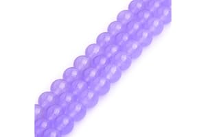 GEM-INSIDE CREATE YOUR OWN FASHION Sweet & Happy Girl'S Store 10mm Edelstein Light Purple Jade Perlen Strang 15 Zoll Schmuckherstellung Perlen
