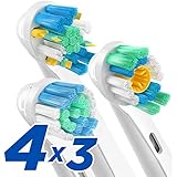 ORAX 12 pzs. Cabezales de cepillo dientes eléctrico Oral B, Surtido 4 psz. de recambio cepillo dientes