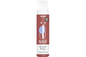 Naïf Mousse de Douche Nourrissante Grossesse – Nettoie en douceur et détend, soin corps femme, ingrédients d’origine naturelle, vegan – 200 ml