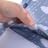 HENGSONG Kinderzimmer Mehrschichtige Beutel Organizer Baby-Bett Krippe Windeln Spielzeug Hängender Beutel Aufbewahrung Tasche 55*60CM (Grau) - 4