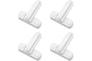 LUKRA Dylan-EU 4PCS Sash Jammer Serrure de Fenêtre en Métal Blanc Verrou de Securite Porte Sécurité Domestique Remplacement Pour Divers Porte et Fenêtre et Sécurité de la Maison UPVC/PVC