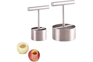 LUCKKY 2PCS Fruchtkernabscheider aus Edelstahl,Multifunktions-Apfel-Birnen-Kerntrenner aus Edelstahl,Apfelentkerner,Edelstahl Apfelausstecher,Küche Obst Entkerner Werkzeug,Samenentferner Entkerner Werkzeug