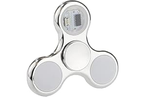 Yeefunjoy Fidget Toy LED Juguete para Dedos, Min Alta Velocidad Spinning Juguetes de Fidget, Juguete contra Ansiedad Reductor de Estrés, Regalos Fiestas de Juguetes para niños y Adultos (Plata