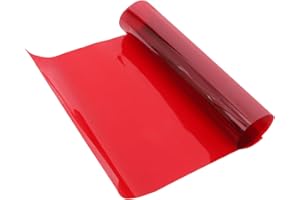 ibasenice Hojas de Filtro de Color Rojo Filtro de Color Corrección de Papel Gel Filtro de Iluminación Película de Luz Transparente para Foto Estudio Luz Estroboscópica Linterna