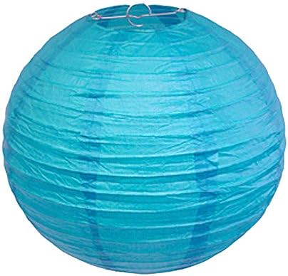Set of 2 Round Paper Lantern Wedding Party Decoration 12"/30cm (Blue)