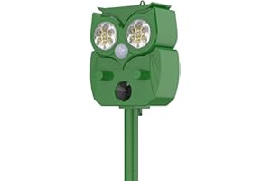 GZAODAO Solar Tiervertreiber 1 Stück, Solar Ultraschall Katzenschreck, Katzenschreck für Garten, Verjagen von streunenden Katzen, Hunden, Waschbären und Vögeln aus Gärten, Bauernhöfen, Obstplantagen