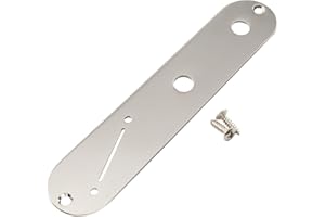 Musiclily Pro 32mm Plaque Contrôle Telecaster en Acier avec Trou étroit Potentiomètres et Fente Angulaire Sélecteur pour Guitare Electrique Style Tele, Nickel