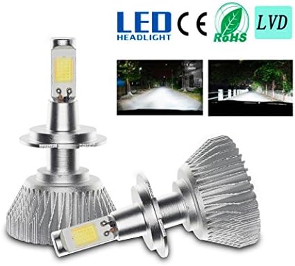 LED Headlight Kit Beam Bulbs,Ourmall NEW 2x 6000K High Power DC10-30V 60W 6000LM Car COB LED Headlight Kit Beam Bulbs Car Light Bulbs , All-in-One 60W 6000LM LED Light Headlight Vehicle Car Hi/Lo Beam Bulb Kit 6000k White (H7)