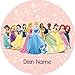 Produktbild Tortenaufleger Princess2 mit Wunschname / 20 cm Ø