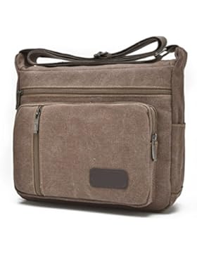 Männer Und Frauen Jahrgang Leinwand Schulter Ipad Messenger Tote Schulranzen Geschäftsleben Tasche,C-32cm*10cm...