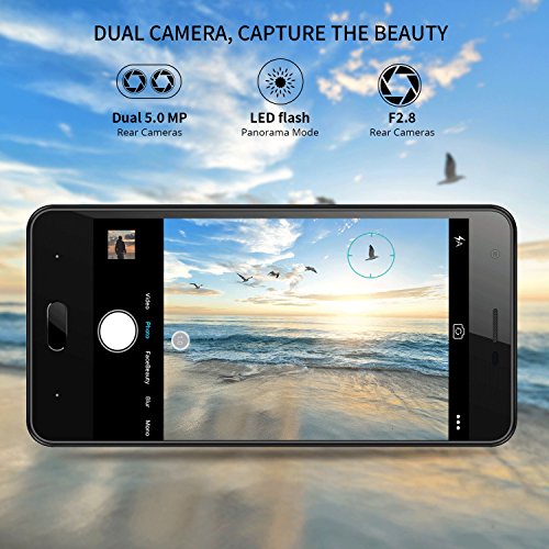 Telefonia Mobile, DOOGEE X20L Dual SIM Free 4G Smartphone In Offerta nuovi - 5.0 Pollici HD Schermo Cellulari Android 7.0 - MT6737 2GB Ram+16GB Rom Telefono - Dual 5.0MP Fotocamera Digitale - 2580mAh - Nero