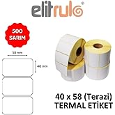 Elitrulo Terazi Etiketi 40x58 Termal - 500 Adet