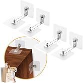 Current Bazaar 4 Pieces Ultra Durable Self Adhesive Item Stabilizer Apparatus Adjustable Cabinet Without Drilling the Nail-Free Wall,