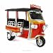 Produktbild OrangeTuk Tuk Thailand Südostasien 3D Harz für Spielzeug Memento -Reise-Andenken Kühlschrankmagnet (orange )