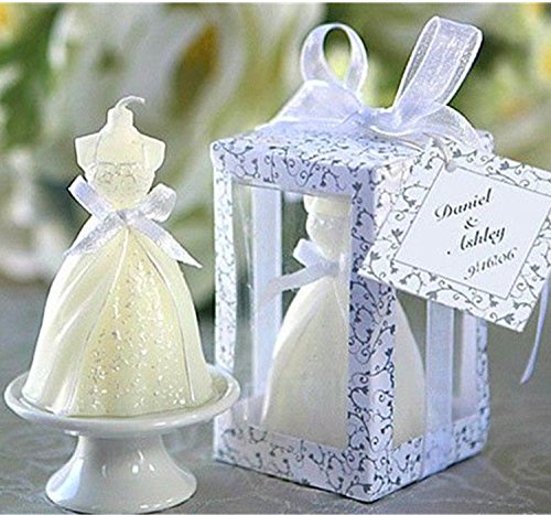 OFT 1paar Braut mit Bräutigam Hochzeitskerze Hochzeit Hochzeitskerzen für Wedding (weiss) - 3