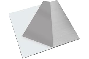 KANABI 304 Placa de acero inoxidable 15cm x 15cm x 2mm, Espesor 2mm, 304 Cuadrado Láminas de acero inoxidable para DIY modelo de artesanía bricolaje repara el corte de perforación de agujeros