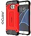Cubix® Shock Proof Case For Samsung Galaxy S7 edge Tough Armor Tech Series Back Cover case With Premium Carbon Fiber Texture 4 Side Air Cushion Extra Soft Buttons - Red RS.650.00