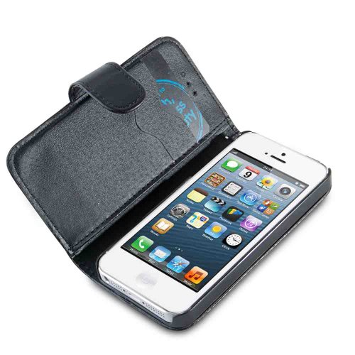 Apple iPhone 5 / 5s Handyhülle inklusive Displayfolie SCHWARZ - 3