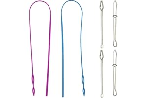 XENQITO 6 Stück Einfädelhilfe, Durchziehnadeln,Kordel für Jogginghose,Elastische Kordel Einfädler, Gummiband Einfädler, Einfädelhilfe für DIY, Durchziehnadeln Kordelzug für DIY, Einfädler Tweezer