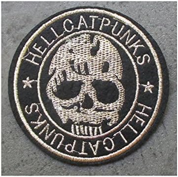 hotrodspirit – Round Ecusson Iron-on Patch Hellcat Skull Punk Rock