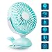 Produktbild Kleiner Ventilator USB Clip Ventilator - Rokkes Mini Ventilator, Kleine Batteriebetriebene Lüfter, Kleine Leise Tischventilator, 360 Rotation, Mini Schreibtischventilator für Kinderwagen, Schlafzimmer, Büro, Schreibtisch, Kinder, Reisen