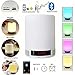 Produktbild MUMENG® Wireless LED Bluetooth 4.0 Lautsprecher, tragbar und dimmbares Nachtlicht mit Wecker und LED-Anzeige, TF-Karte und Hands-free Call Unterstützung Helligkeit einstellbar Touch Lautsprecher Tischleuchte