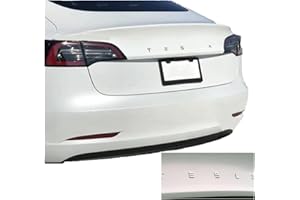 YK ZAOOER Queue Arrière De Voiture en Métal 3D Trunk Autocollant D'emblème Badge Autocollants pour Tesla Modèle S Modèle 3 Modèle X,Argent