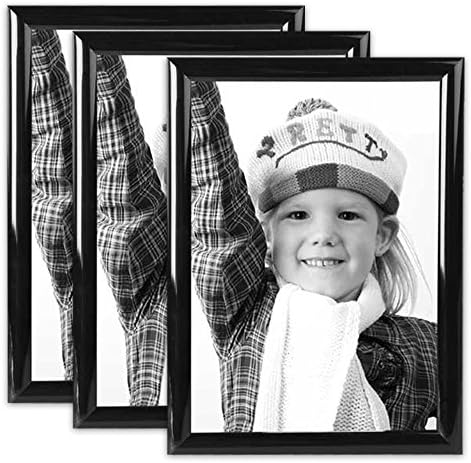 Basic Frame3 Set of Three Picture Frames Plastic 13 x 18 cm Black