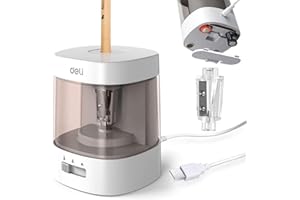 SIVELIKE Electric Pencil Sharpener,2 Year Warranty,3 Sharpening Settings,Battery Or 2A USB Power Supply,5,000 Times for Tungsten Steel Blade,6-8mm Diameter Pencils,Lovely Shape,Children's Gift