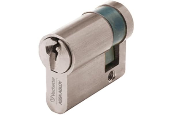 Vachette Demi-Cylindre de Serrure Mécanique FIRST pour Porte - 1 Entrée 30x10mm - Mécanisme 5 Goupilles Sécurisé - 3 Clés - Installation Facile - Garantie 2 Ans - Finition Nickelée