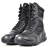 - Army Military Patrol Schwarzes Leder Kampfstiefel Outdoor Cadet Sicherheitsschuhe