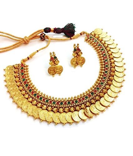 Apara Copper Temple Kasu Mala Necklace 