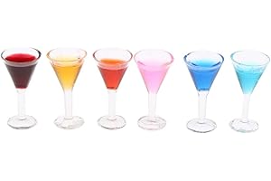 F Fityle Lot de 6pcs Verre à Vin Miniatures Décorations pour 1:12 Maison de Poupées