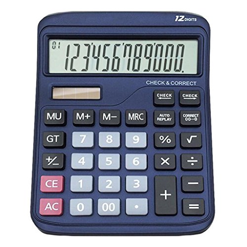 Preisvergleich Produktbild Solardoppelleistungs-Tischrechner, 12 Digital-elektronischer Taschenrechner für Bank / Geschäft / Büro-Versorgungsmaterialien