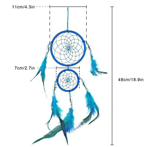SOLEDI Dreamcatcher Traumfänger Glücksbringer Blau - 5