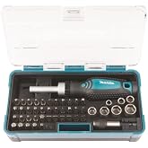 Makita B-36170 &ndash; Set of Bits + Sockets + Ratchet Screwdriver