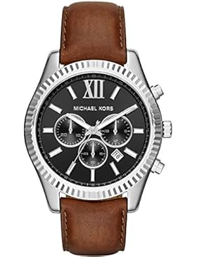 Micheal Kors Herren-Armbanduhr Analog Quarz Leder MK8456