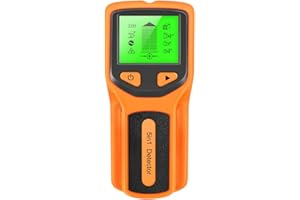 OBDMONSTER Leitungssucher Ortungsgerät Stromleitungsfinder 5 in 1 Wandscanner Metall Detektor mit HD LCD Anzeige für Metallrohren,Rohre,Holz, Stromleitungen, AC Spannungs usw