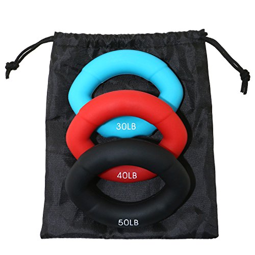 Philonext Handmuskeltrainer, Handgriffstärker, Handtrainingsgerät, Silikon-Ring, Muskeltrainer für die Hände, 3-er Set - 8