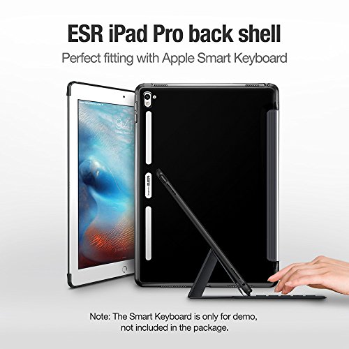 iPad Pro 9.7 Hülle, ESR® Durchscheinend Hintere Abdeckung (Silikon Rahmen + Hart PC Zurück) mit Kühlloch Schutzhülle für iPad Pro 9.7 (Schwarz) - 3