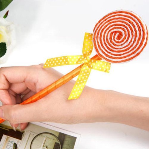 Lollipop Kugelschreiber Kurios Kinder Spielzeug Süße Schule Briefpapier Gife (Packung mit 5: zufällige Farbe) - 4