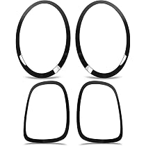 Neu 2pcs Gloss Black Scheinwerfer Surround Cover Tr Produktbild-Vorschau 2