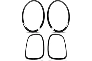 Ymiko Embellecedores de la Cubierta Envolvente de la Luz Trasera del Faro, Embellecedores de la Cubierta del Faro Negro Brillante para F55 F56 F57 One S JCW 2014 en Adelante