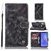 Produktbild 2× Flip Handy Schutzhülle für Honor 8X, Stoßfest Weich PU Leder Damen Herren Karten Magnet Stand Halter Farbdruck Brieftasche Klappetui (Grau+Schwarz)