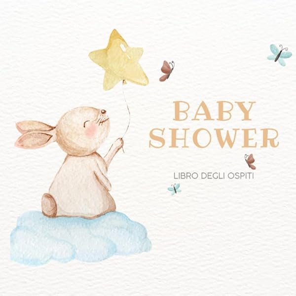 TOATELU Libro degli ospiti per baby shower, con cornice in legno bianco, libro degli ospiti, baby