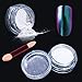 Elite99 Chameleon Colour-changing Mirror Chrome Powder Pigment Nail Glitter Effect Nail Art Shine Manicure Salon Tips 1g/Box (Purple-green) with Sponge Stick