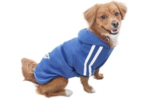 Eastlion Ropa Perro,Cálido Sudadera con Capucha para Perros Algodón Suéter Chaqueta Abrigo Costume Pullover para Mascota Pequeño Perro Gato (Azul Oscuro,XL)