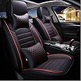 PegasusPremium PU Leather Car Seat Cover for Mahindra XUV 700- 7 Seater (Black-Red)