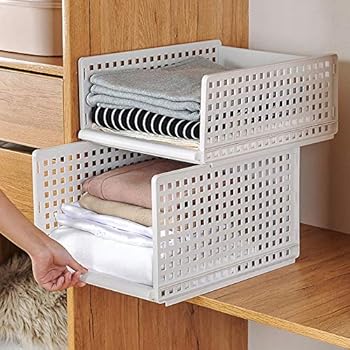 Homieco Stapelbarer Kunststoff Kleiderschrank Aufbewahrungs Organizer